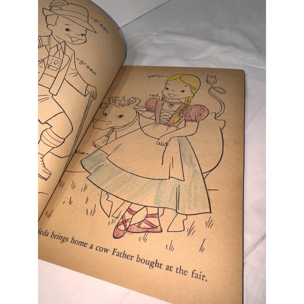 Vintage 1950s Children Of Other Lands Coloring & Activity Book By Whitman - Picture 15 of 16